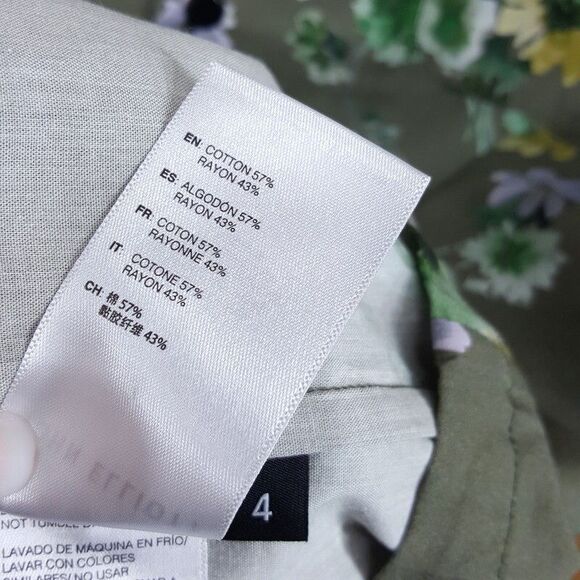 JOHN ELLIOTT Camp Shirt Mens Size 4 XL Green Floral Camo Bloom Pocket $298 - Picture 6 of 9